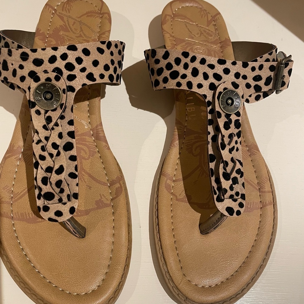 Blowfish Black and Tan Sandals